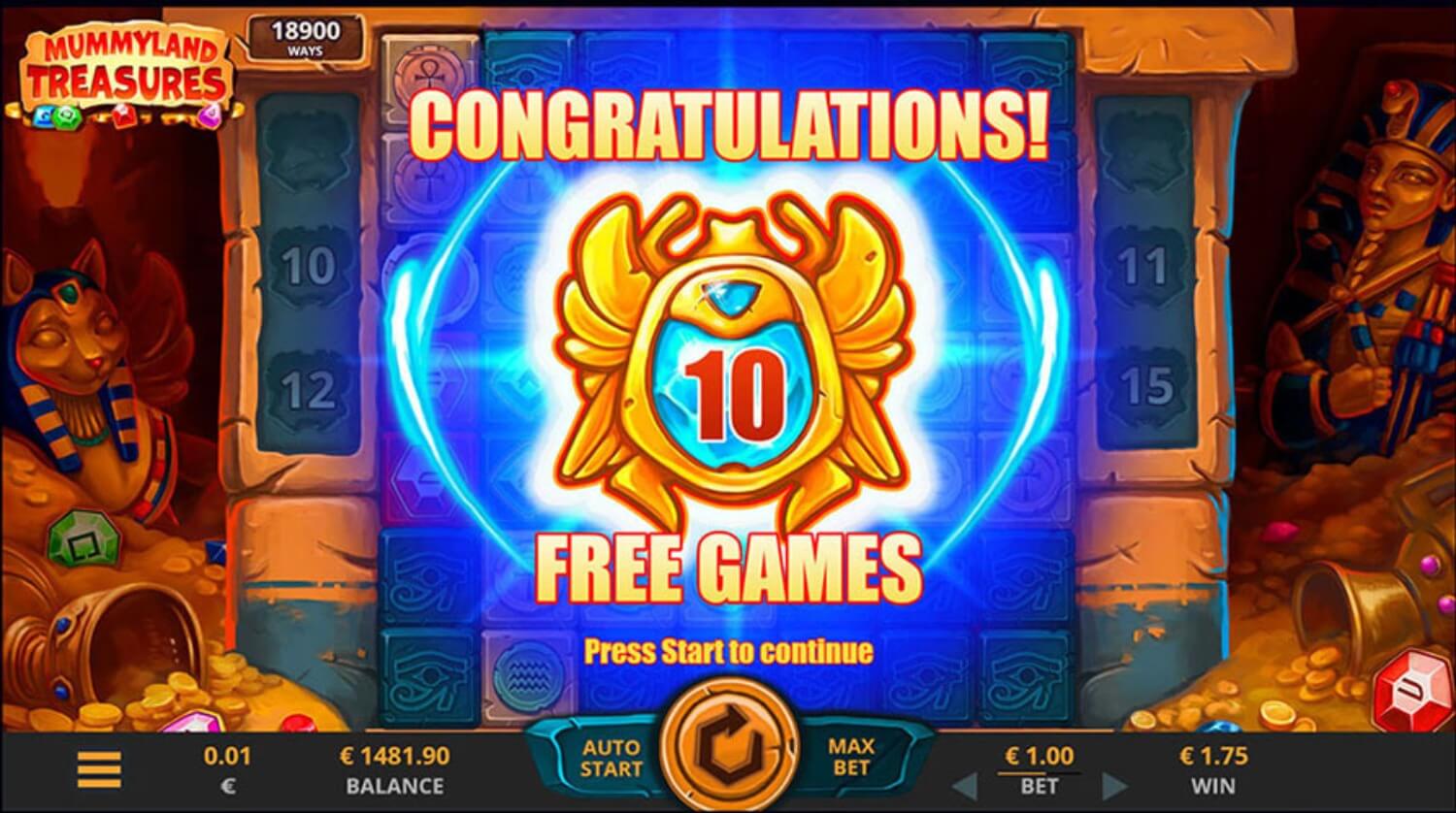 Mummyland Treasures большой выигрыш 25000x